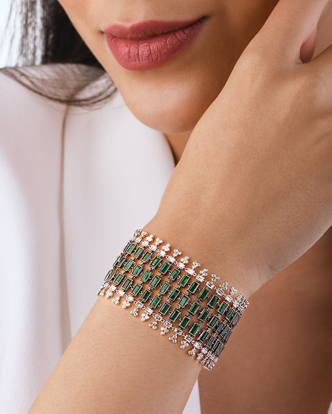 Diamond and Emerald bracelet